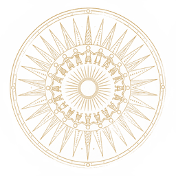 Ashe Soul Global Village emblem — circle of community around a radiant sun